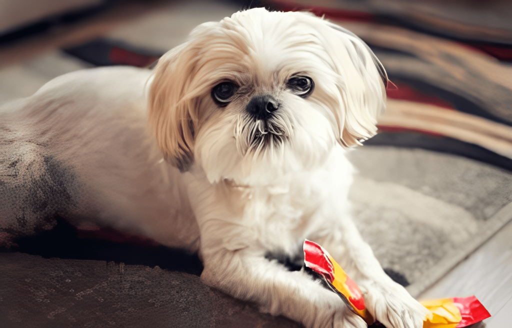 why do shih tzus lick their paws